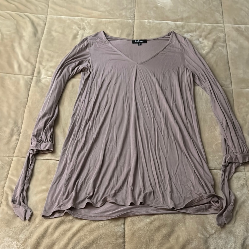 Lulu's Women's Taupe Long Sleeve Dress - Medium